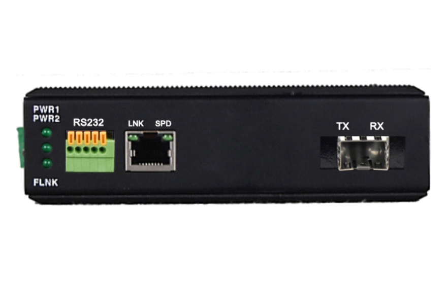 飛暢科技-網(wǎng)管型 工業(yè)級1路千兆光口轉(zhuǎn)1路千兆電+1路串口交換機