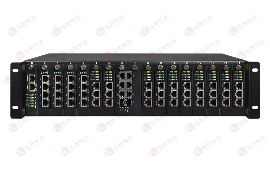 飛暢科技-多業(yè)務(wù)帶 物理隔離以太網(wǎng)（2U機框，19英寸， 1+1光備份）光端機