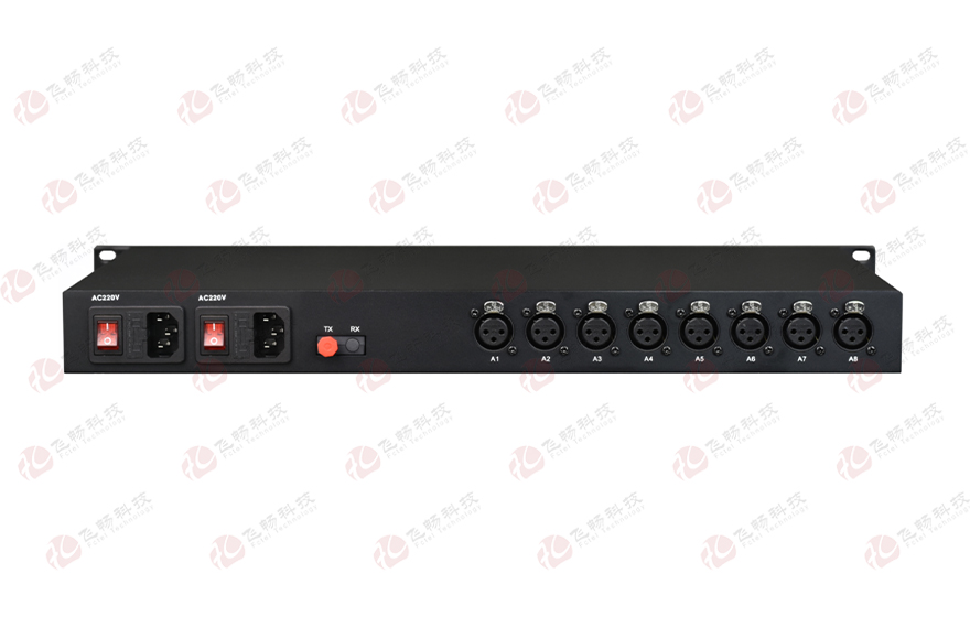 飛暢科技-8路AES/EBU數字音頻、8路模擬音頻 混合光端機