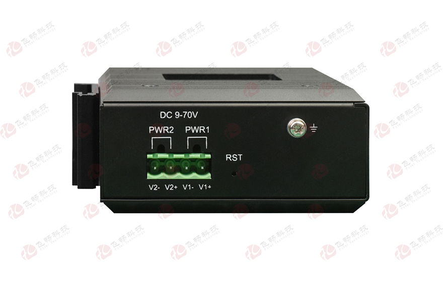 飛暢科技-工業(yè)軌式2路串口／4路開關量+4路千兆電 光端機